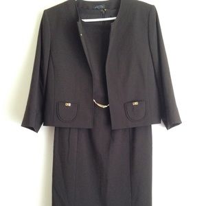 Tahari open jacket dress suit
